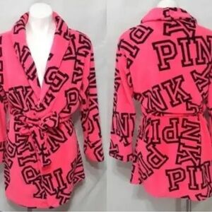 PINK Victoria's Secret Pink and Black Robe